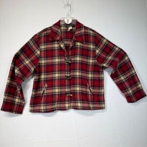 Carol Anderson Collection Plaid Wool Blend Jacket with Toggle‎ Closure